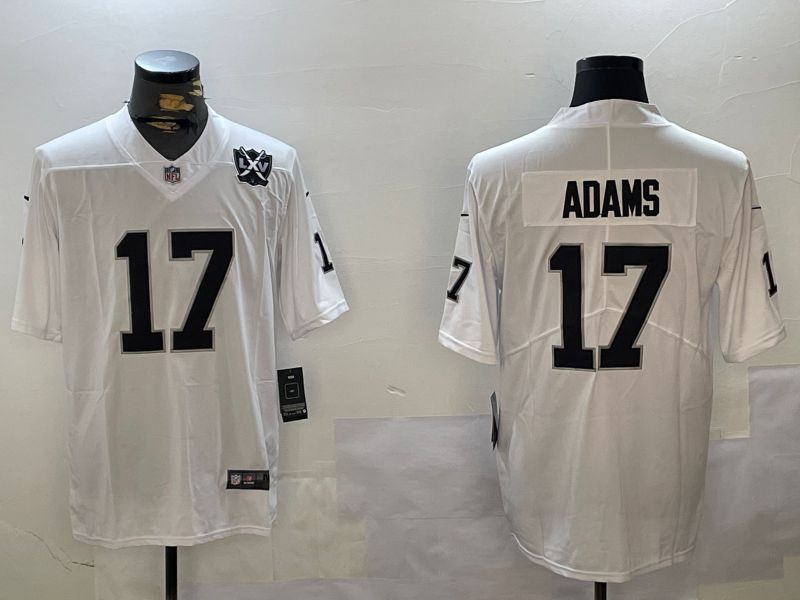 Men Oakland Raiders #17 Adams White Second generation 2024 Nike Limited NFL Jersey style 3